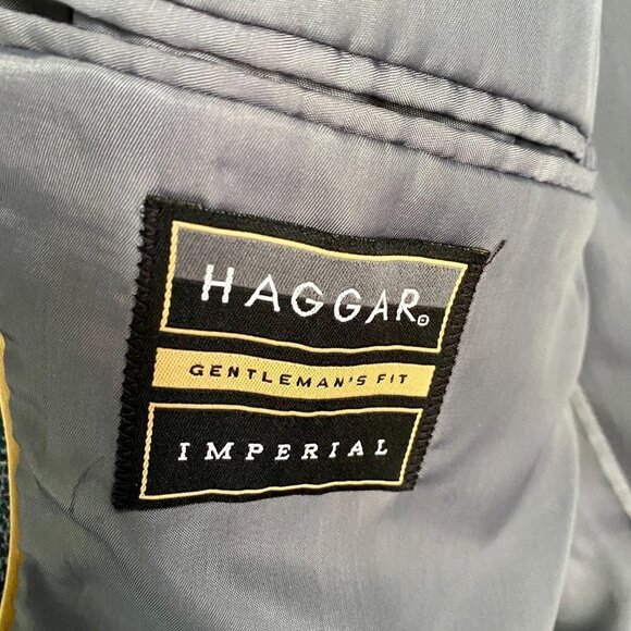 Haggar Imperial Grey 2 Button Blazer Sport Coat Jacket 44 L - Picture 8 of 9